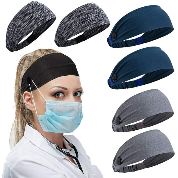 Buttons for Headbands Mask Wearing Headband Nurse Headband 2 clear buttons only